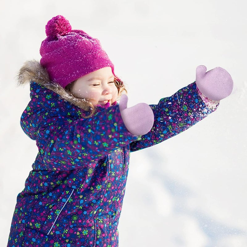 ONESING 5 Pair Toddler Mittens Black Baby Winter Gloves for Girls Boys - Warm Newborn Gloves - Image 5